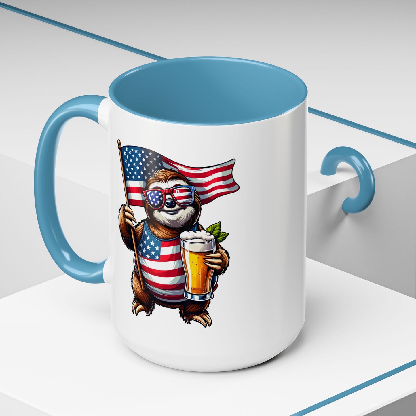 4th of July Mug - Merica Sloth