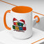 Christmas Mug - Merry Christmas Red Yellow & Blue Text Red Hats