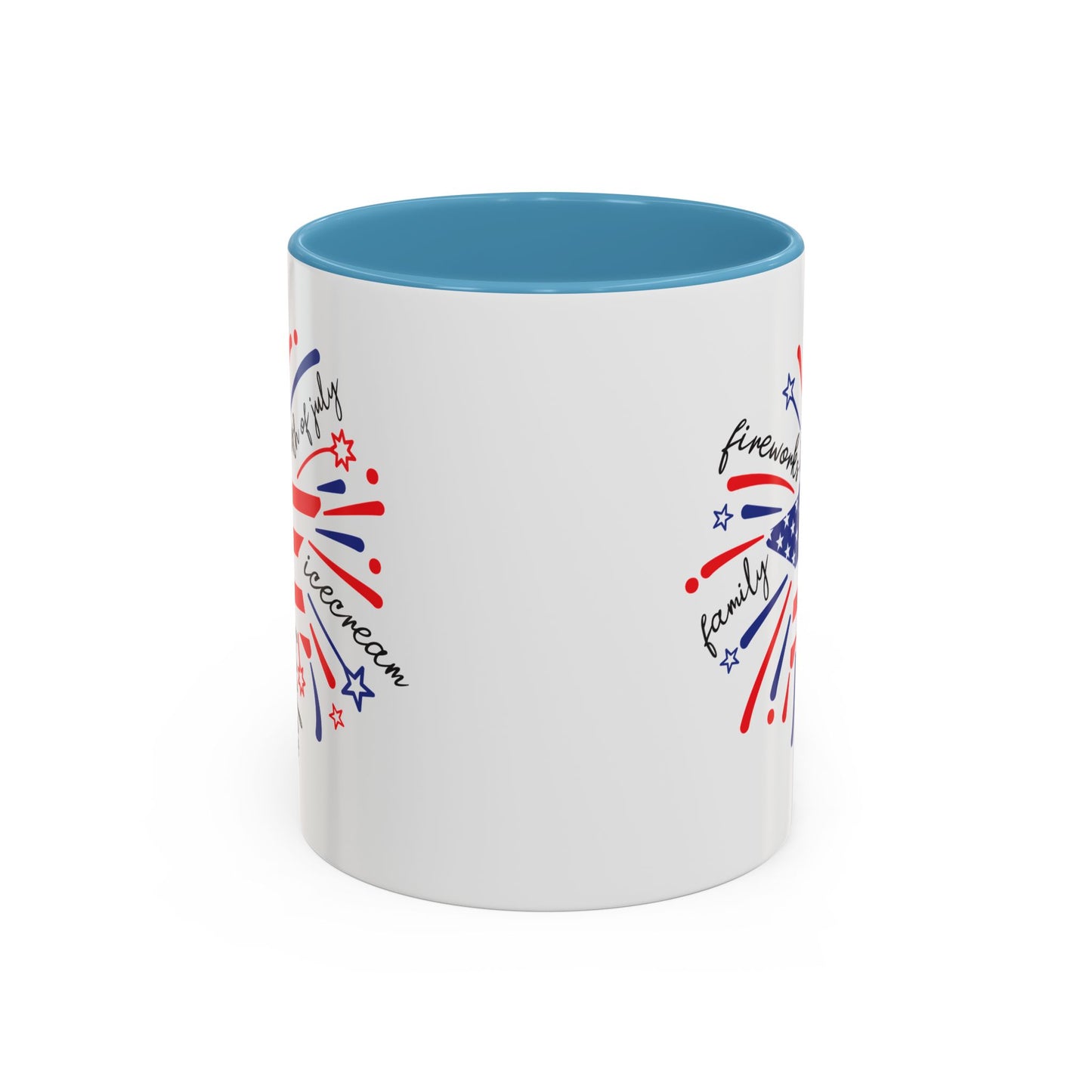 4th of July Mug - Star Flag Fireworks