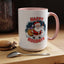 Christmas Mug - Happy Holidays Red & White Text Santa Snowman