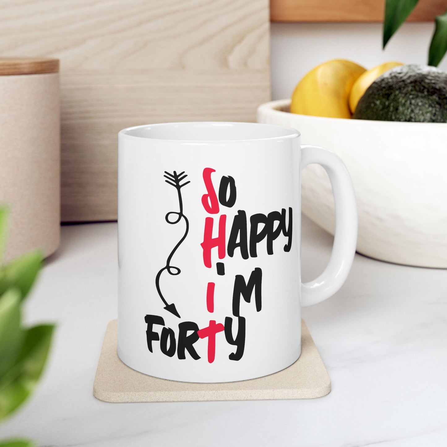 Birthday Mug - So Happy I'm Forty