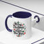 Christmas Mug - Merry Christmas and a Happy New Year Black Text Tree Ornaments Presents
