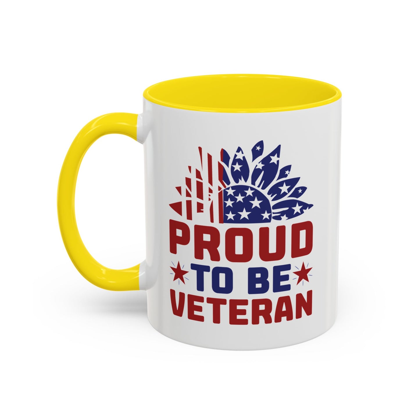 4th of July Mug - Proud to Be a Veteran Sunflower