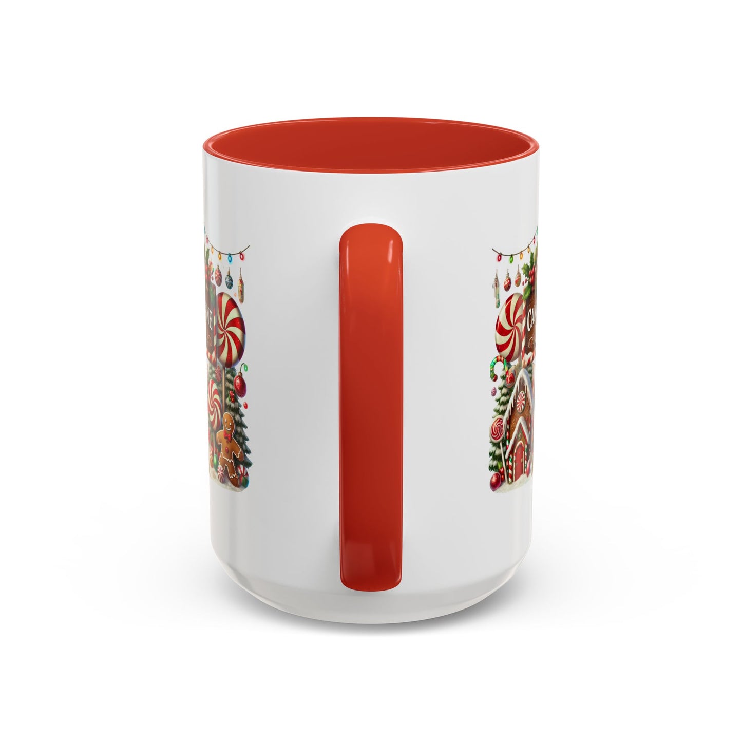 Christmas Mug - Candy Cane Lane White Text Ornaments Candy