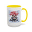 Christmas Mug - Merry Christmas Red Text Puppy Green Top 2