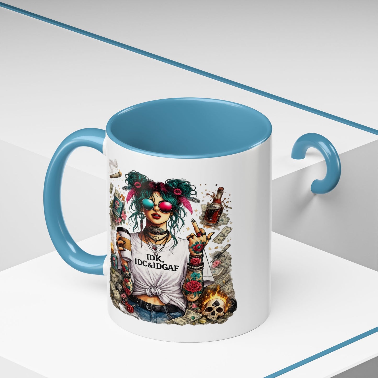 Humor Mug - The IDK IDC & IDGAF
