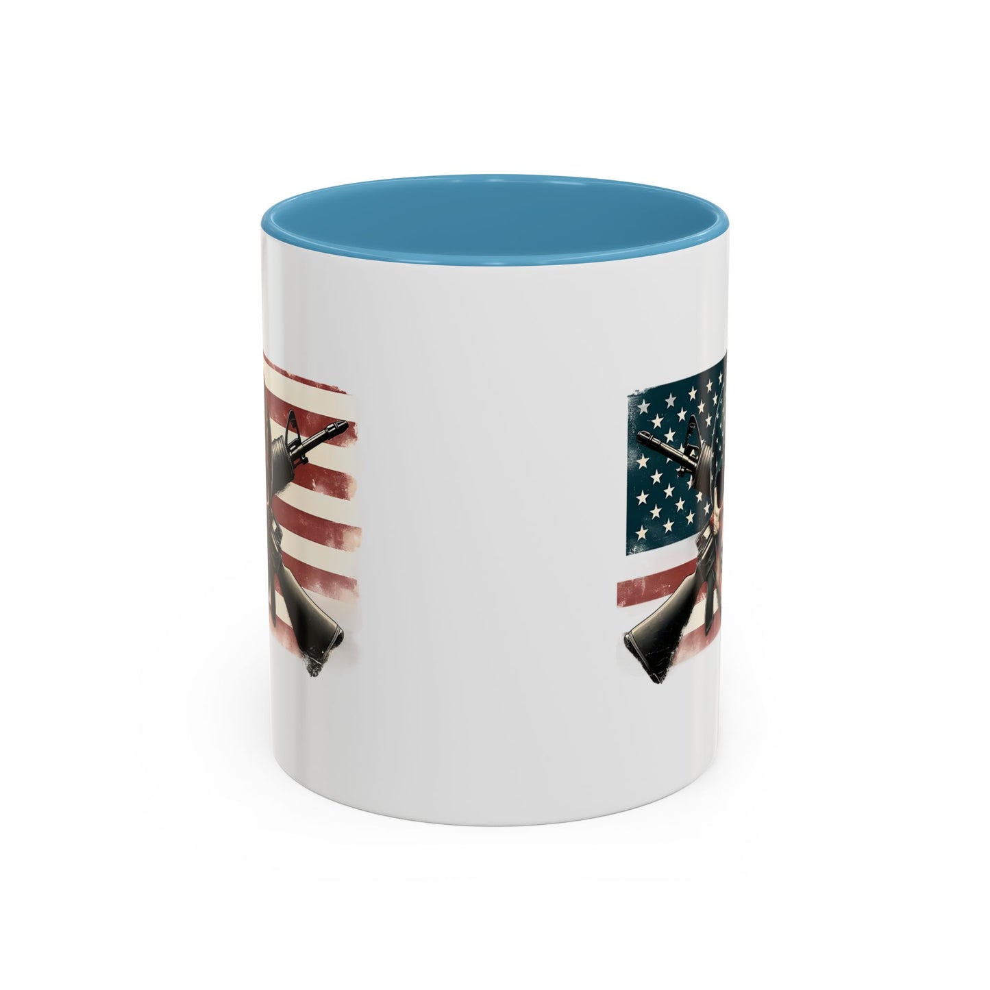 4th of July Mug - Skull Guns Flag