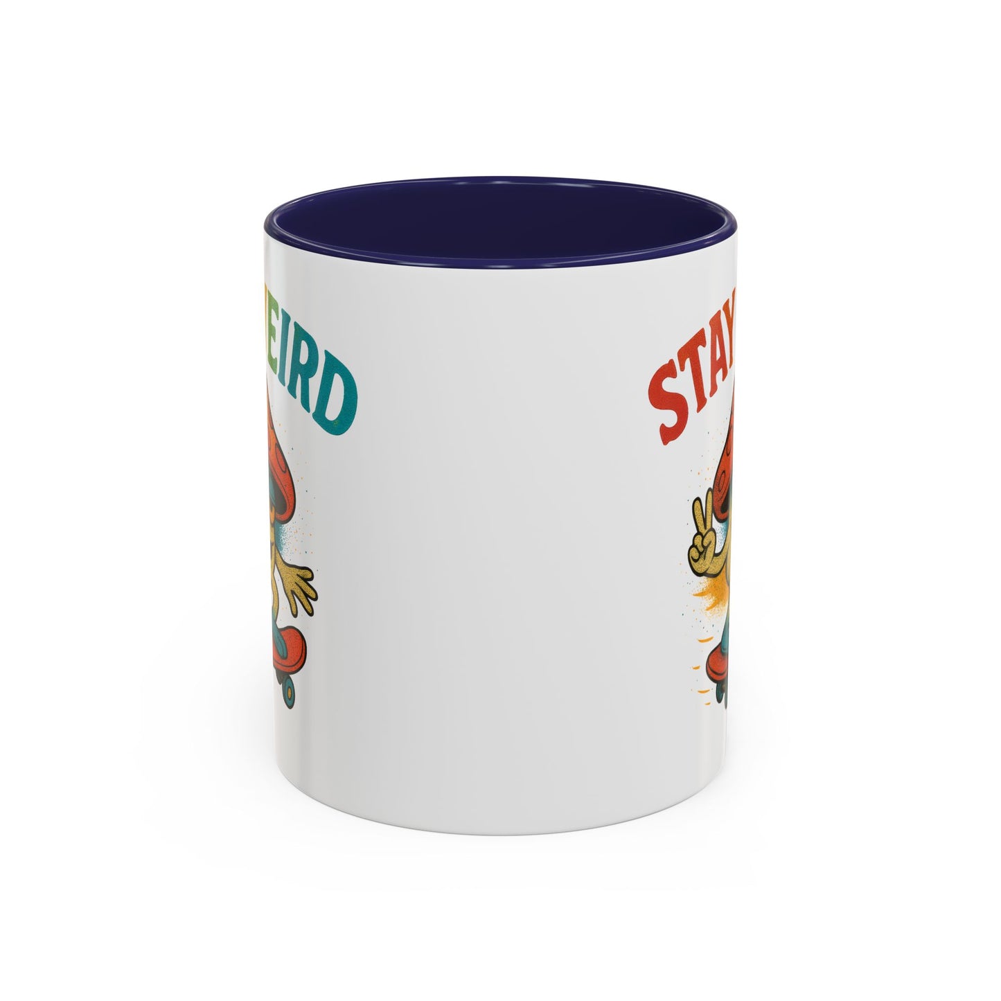 Humor Mug - Stay Weird Mushroom Skateboard