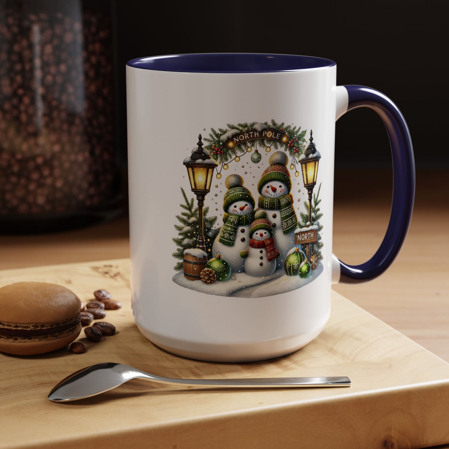 Christmas Mug - Green Snowman Family