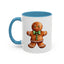 Christmas Mug - Gingerbread Man Green Bow