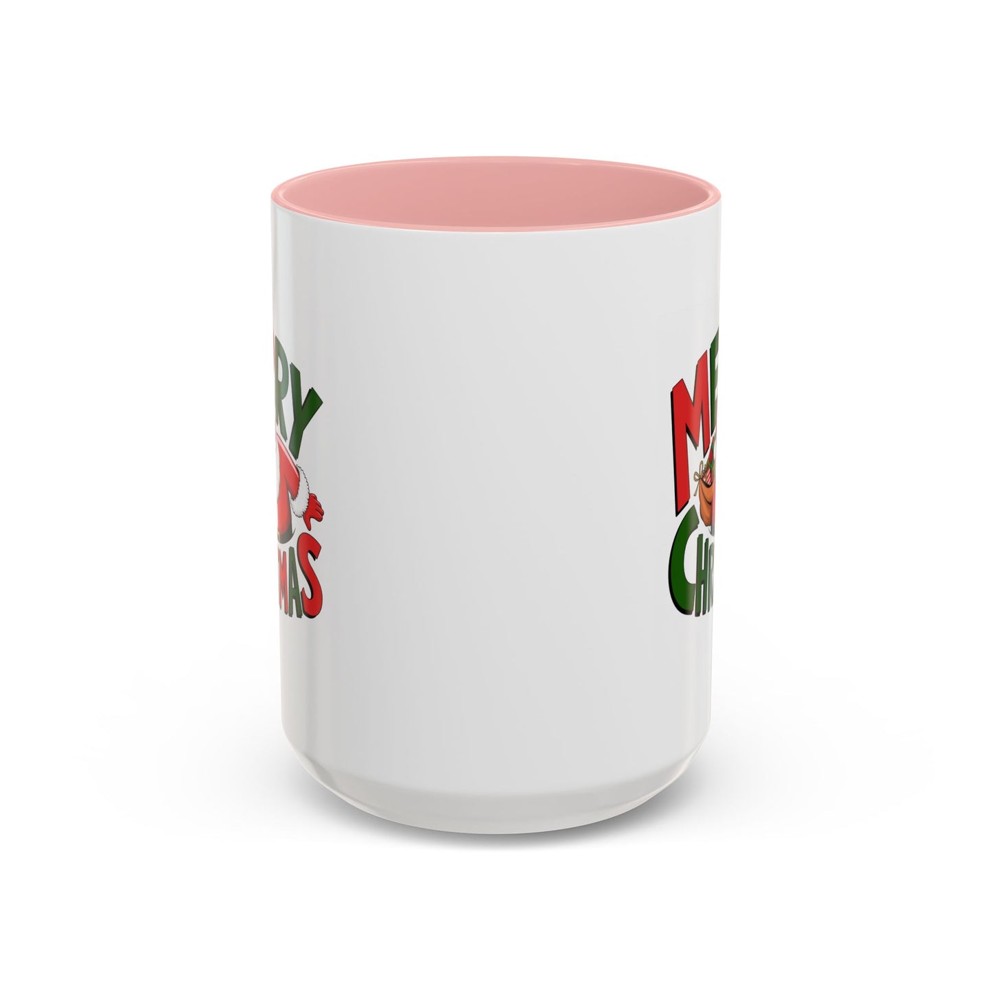 Christmas Mug - Green & Red Text Santa Presents