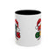 Christmas Mug - Merry Christmas Red Yellow & Blue Text Red Hats