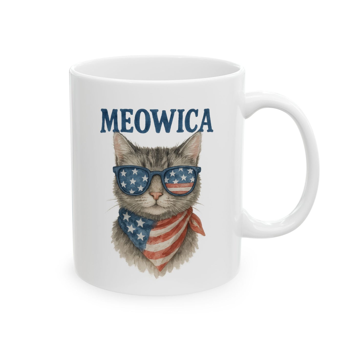 4th of July Mug - Meowica Cat
