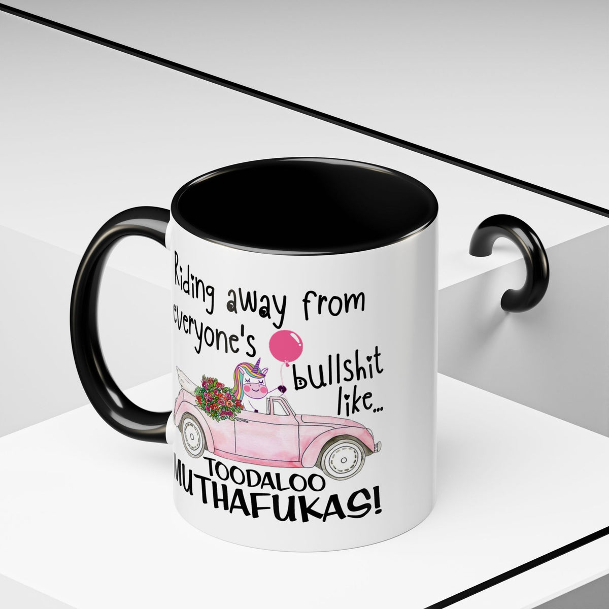 Adult Mug - Riding Away From Everyones Bullshit