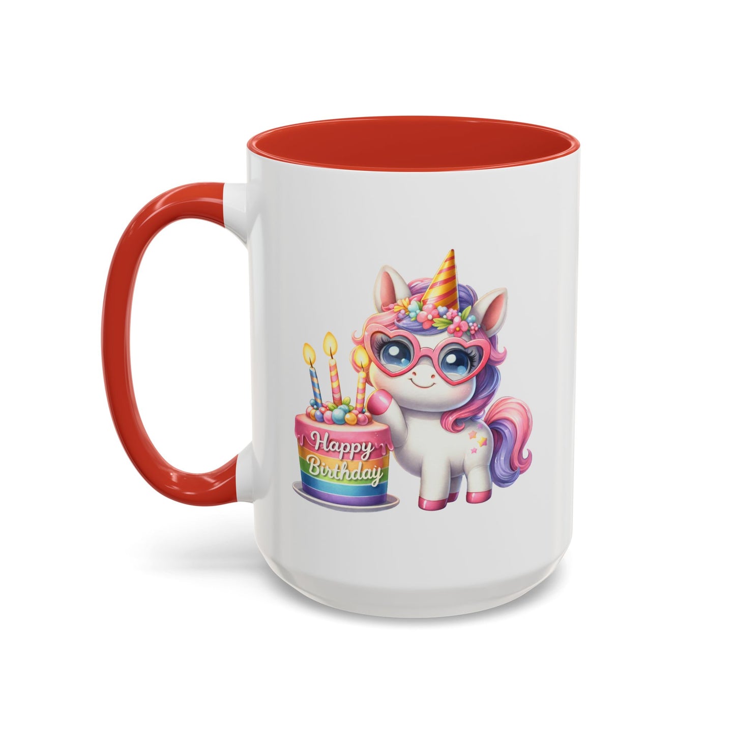 Birthday Mug - Unicorn Candles