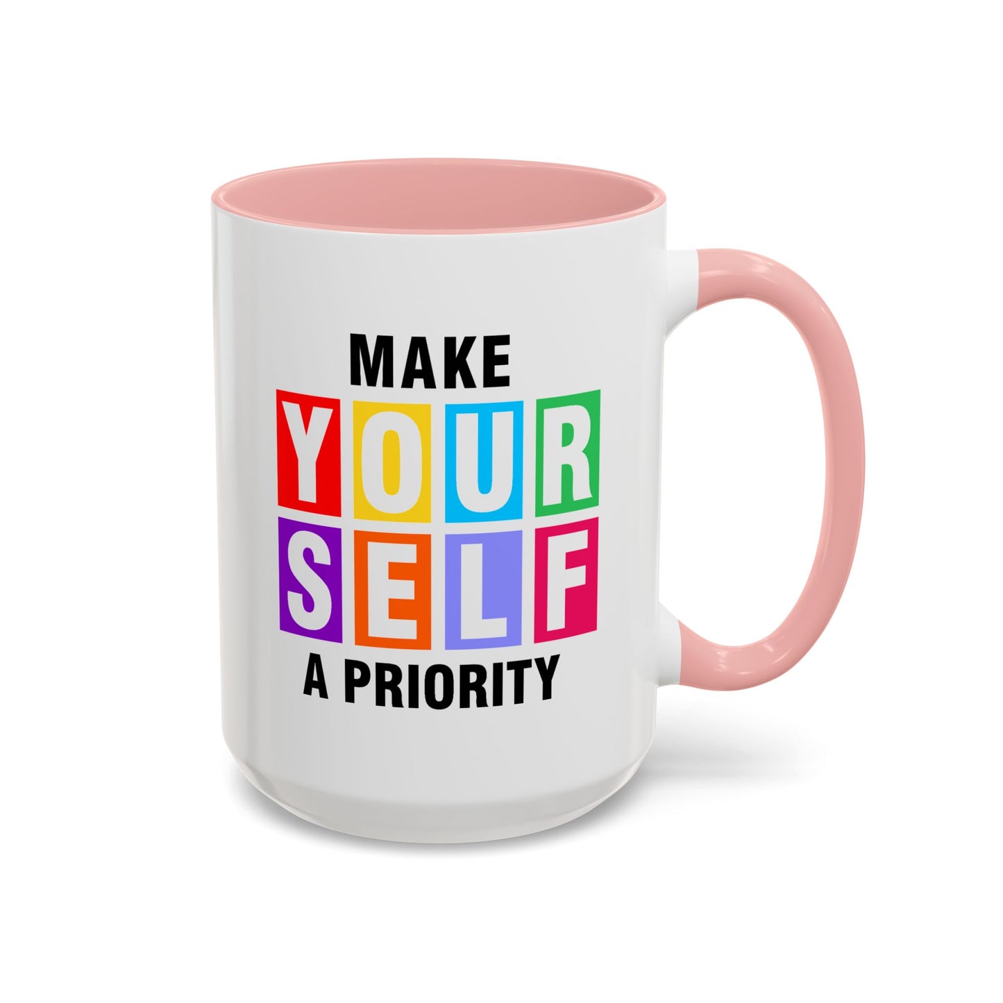 Wellness Mug - Make Yourself a Priority Colored Blocks