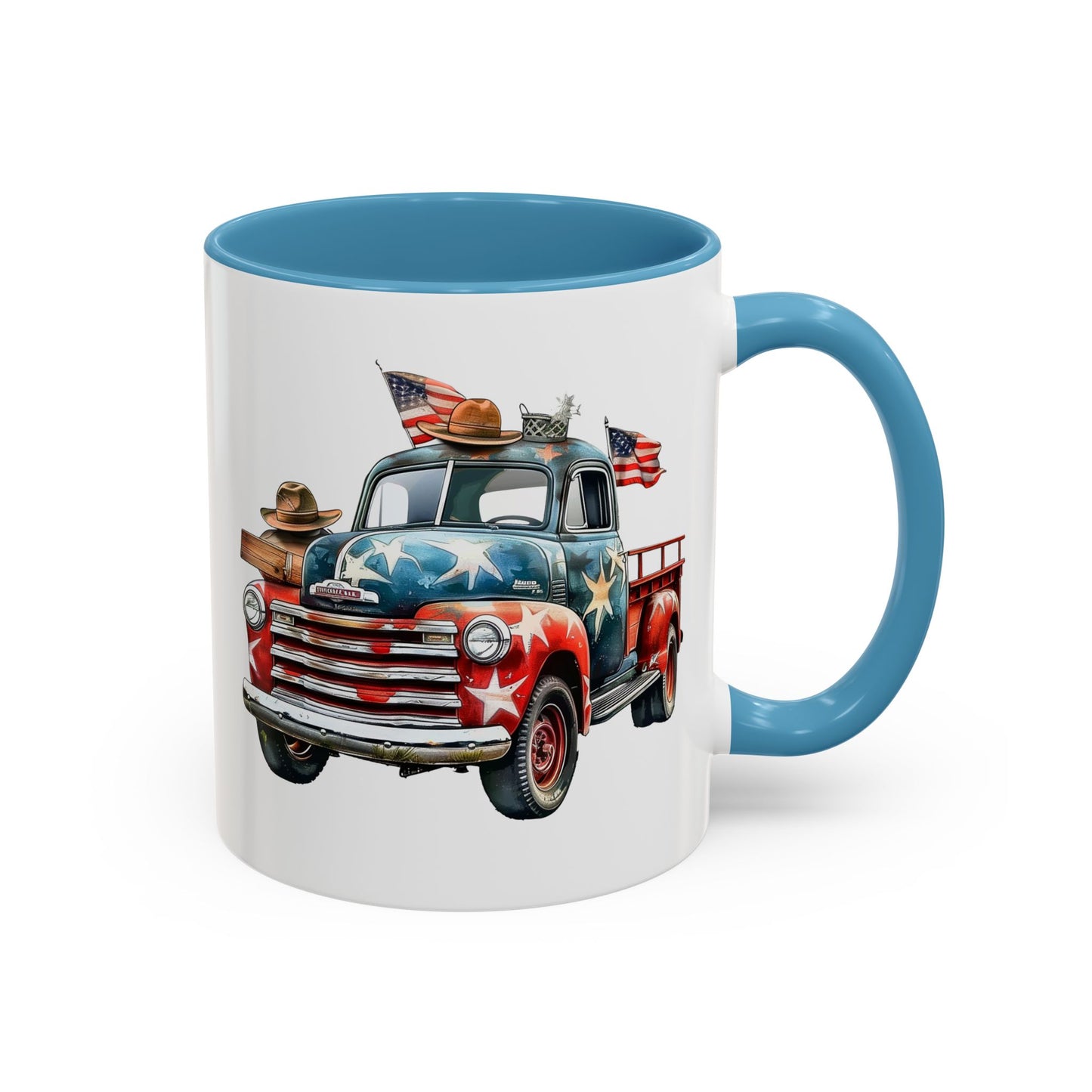 4th of July - Old Truck & Flag