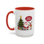 Christmas Mug - Happy Holidays Callout Santa Tree Presents Reindeer