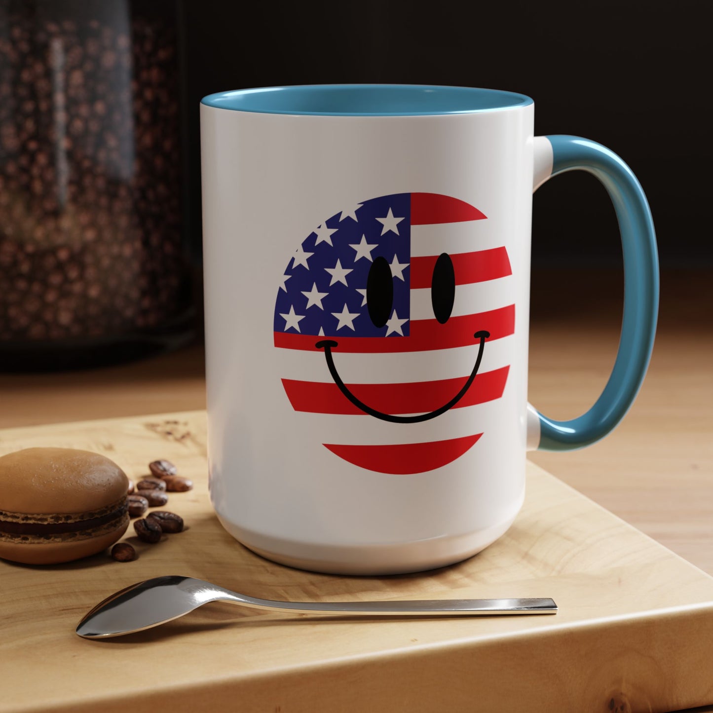 4th of July Mug - America Smiley Face