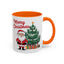 Christmas Mug - Merry Christmas Red Text Santa Tree Presents