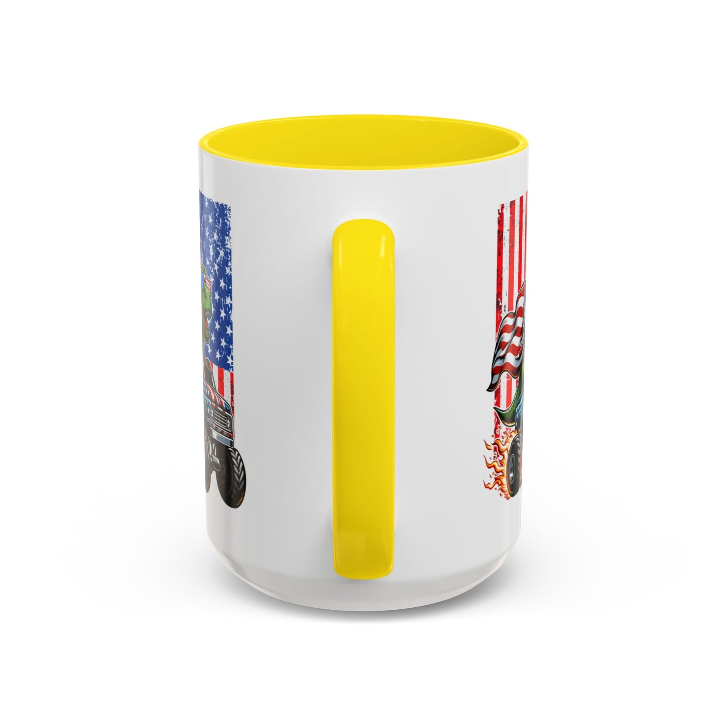 4th of July Mug - T Rex Riding Monster Truck