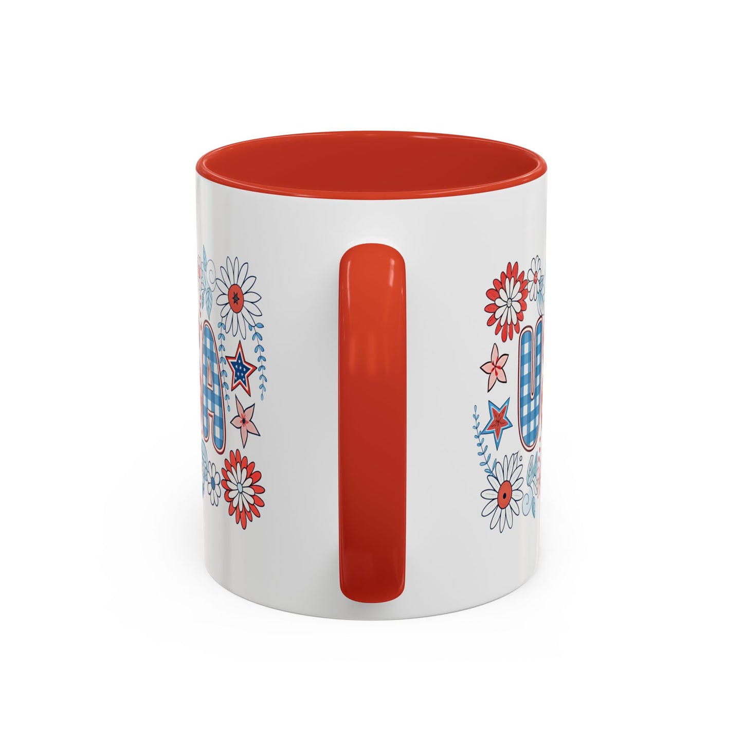 4th of July Mug - USA Preppy Floral