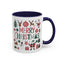 Christmas Mug - Merry Christmas Red White & Green Text Collage