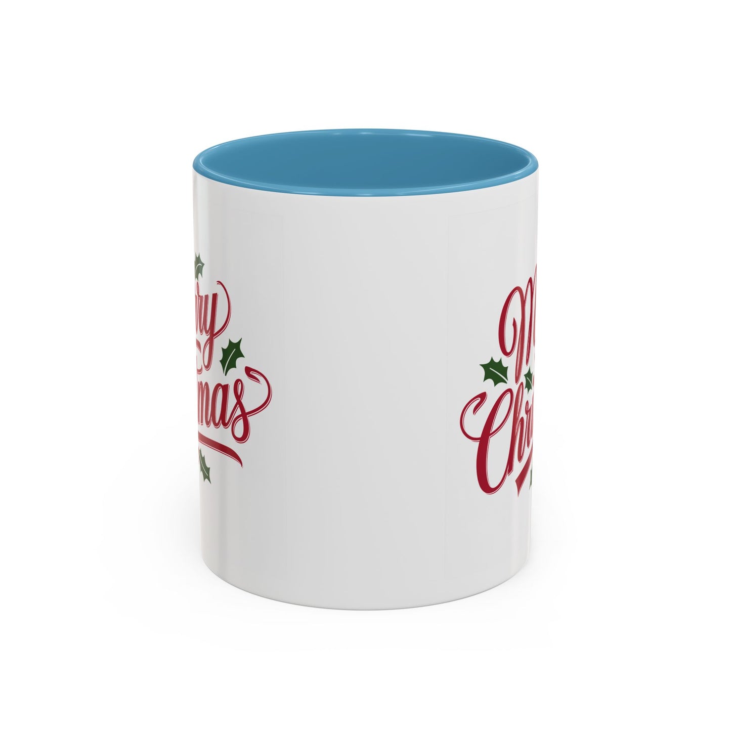 Christmas Mug - Merry Christmas Red Text Mistletoe