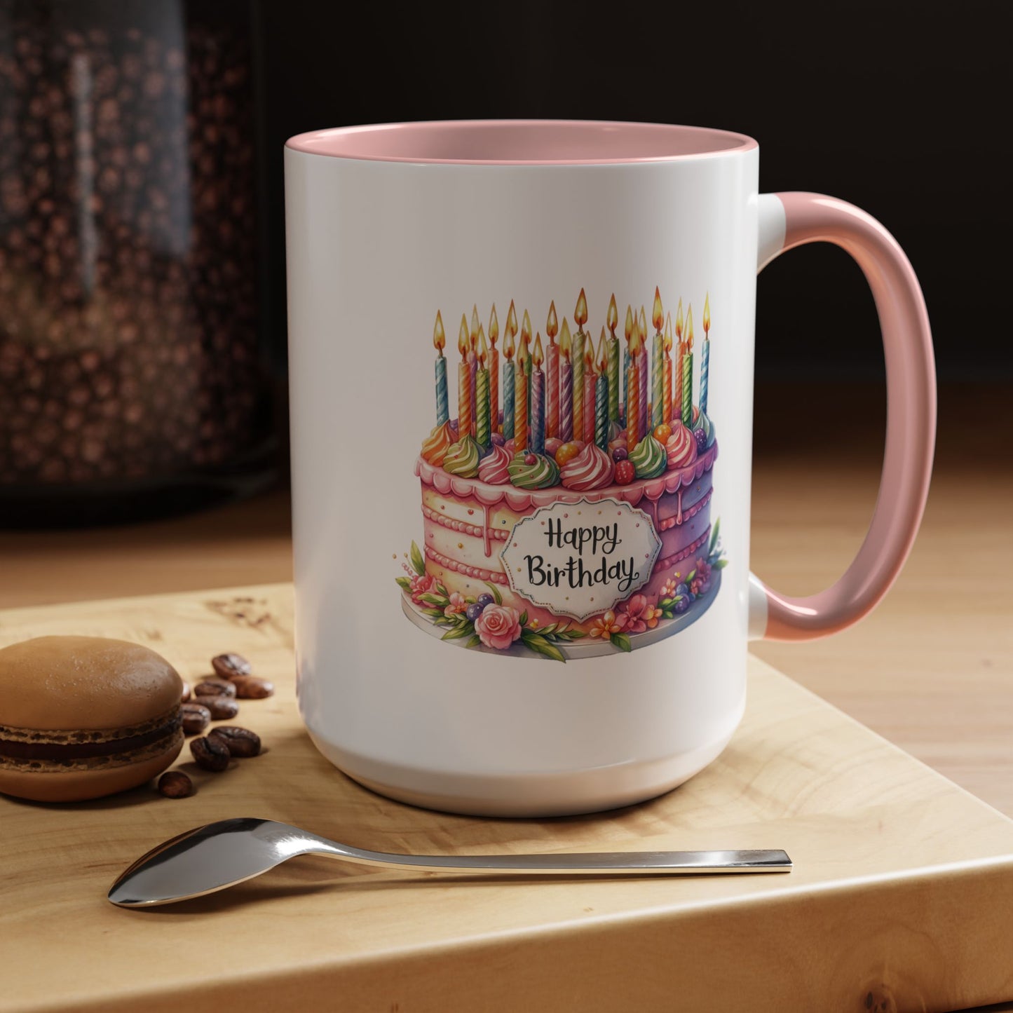Birthday Mug - Happy Birthday Large Cake With...