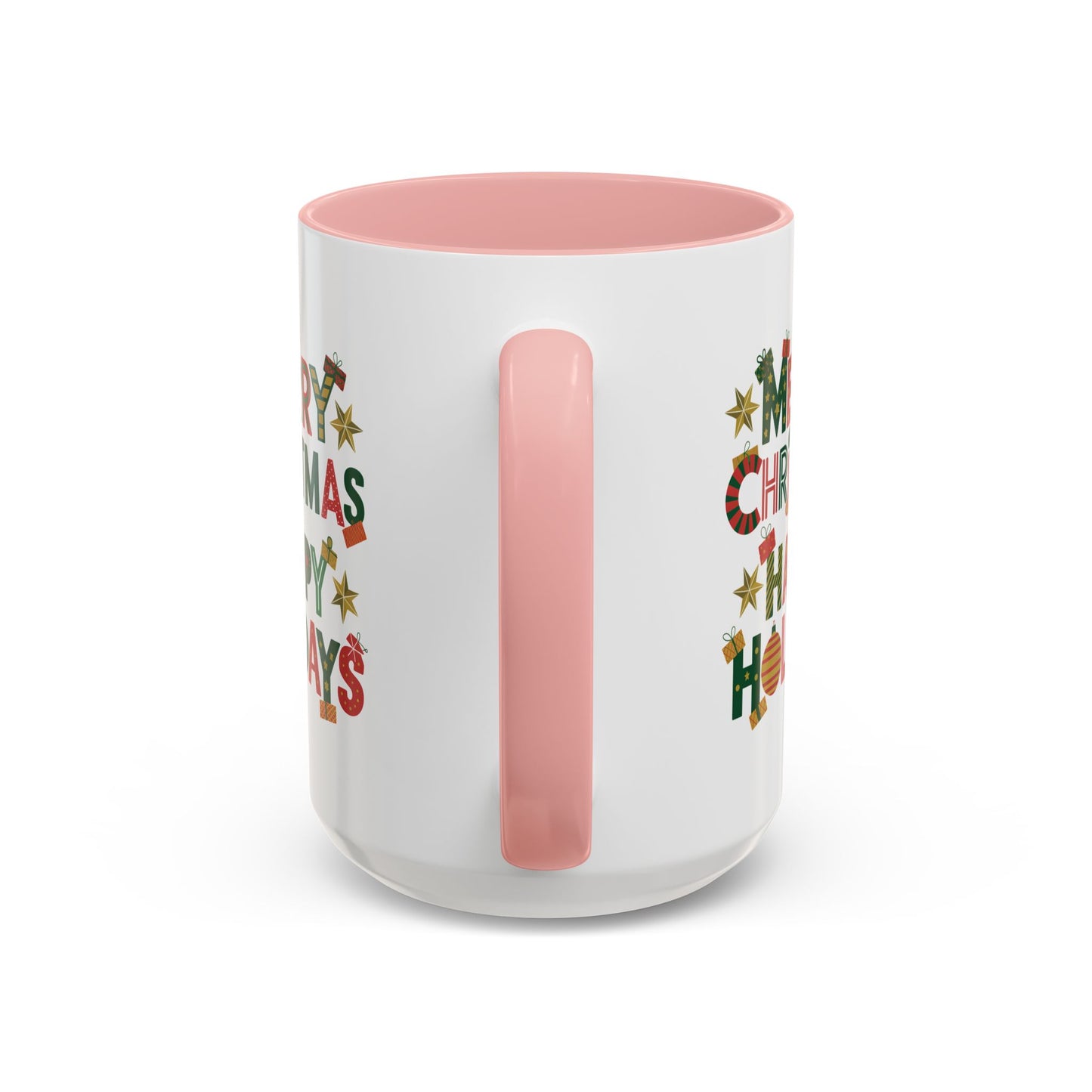 Christmas Mug - Merry Christmas Happy Holidays Decorative Text