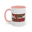 Christmas Mug - Merry Christmas Red & Green Text Hats Candy Canes