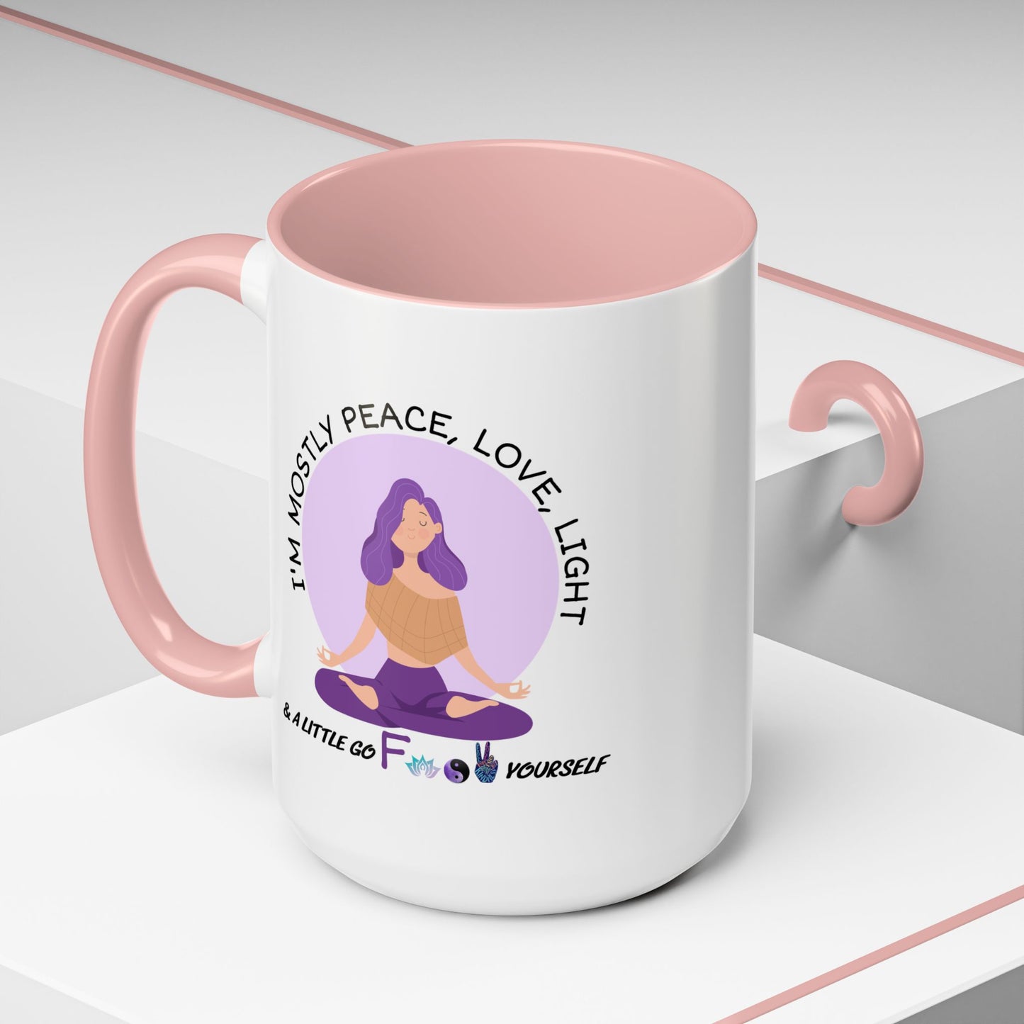 Adult Mug - I'm Mostly Peace, Love, Light