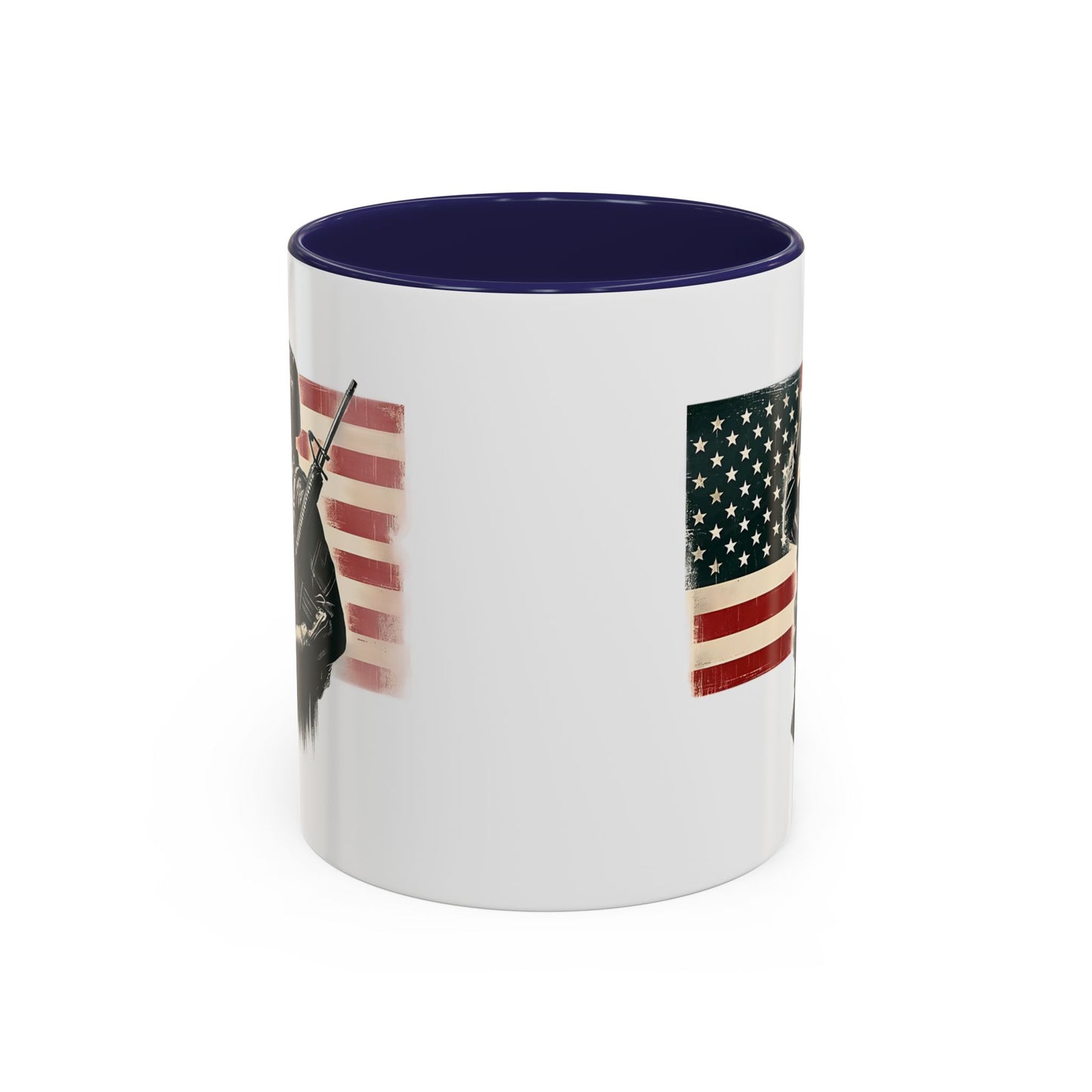 4th of July Mug - Soldier American Flag