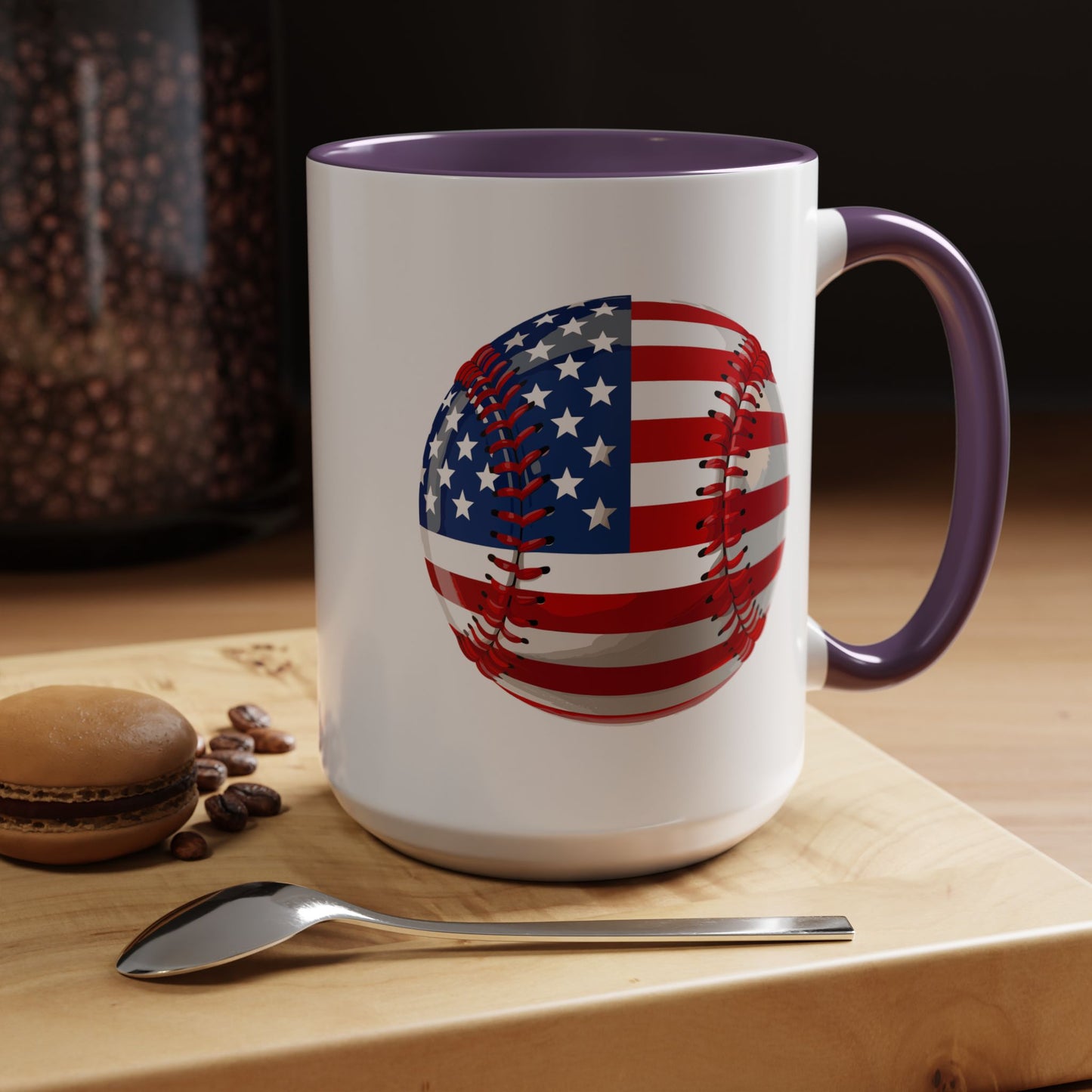 4th of July Mug - Baseball American Flag