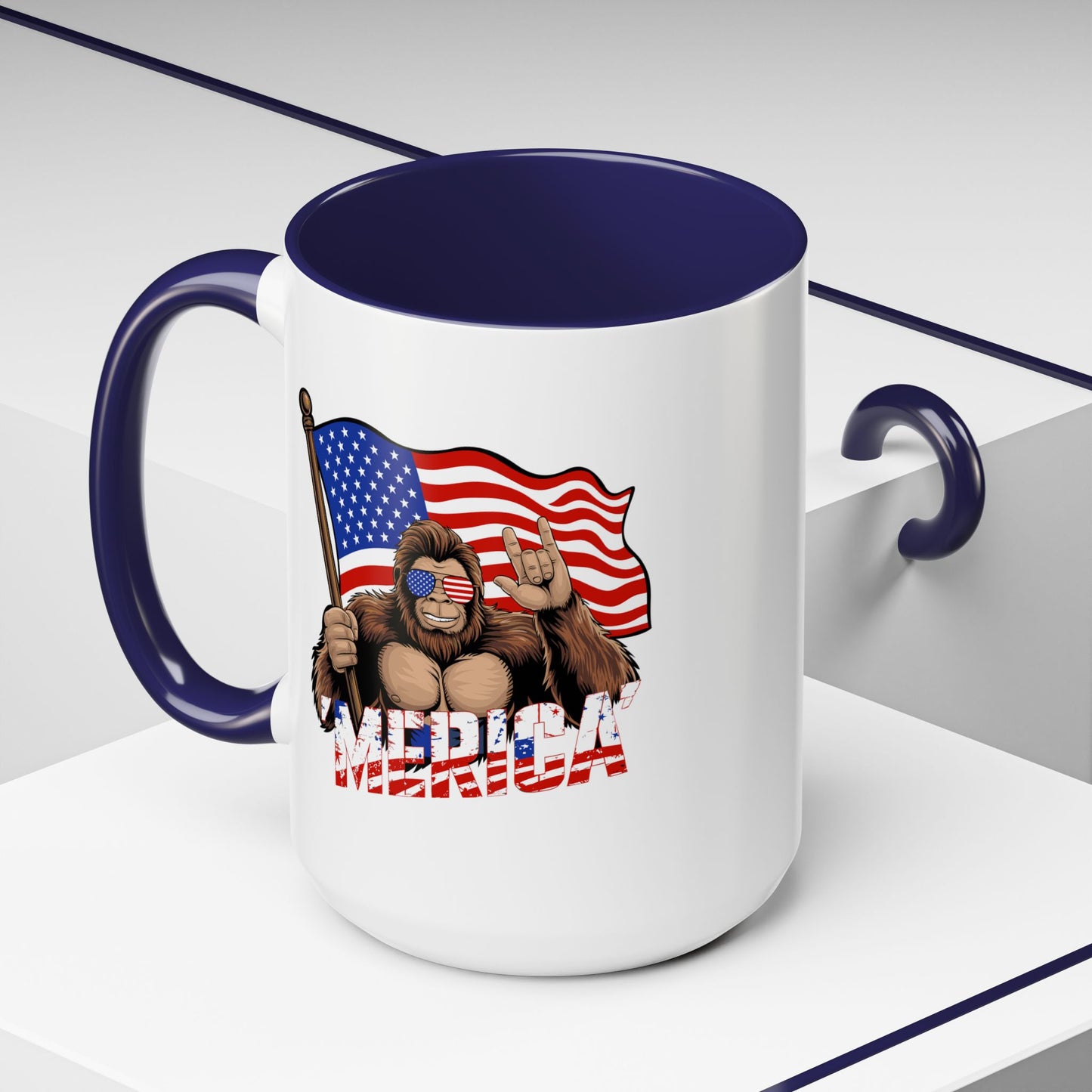 4th of July Mug - Bigfoot USA Flag