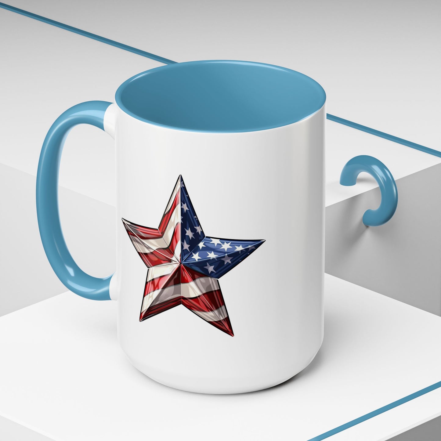 4th of July Mug - American Flag Star 3