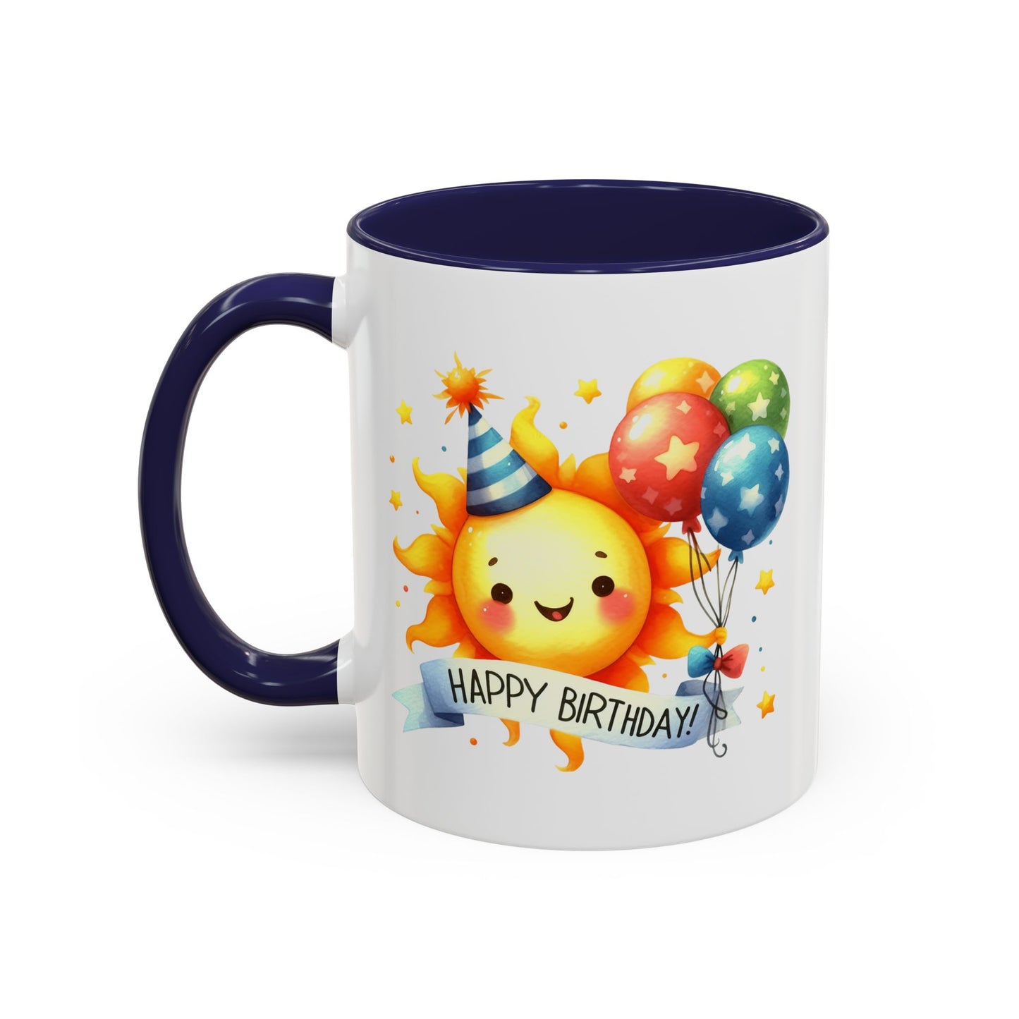 Birthday Mug - Happy Birthday Sun & Balloons