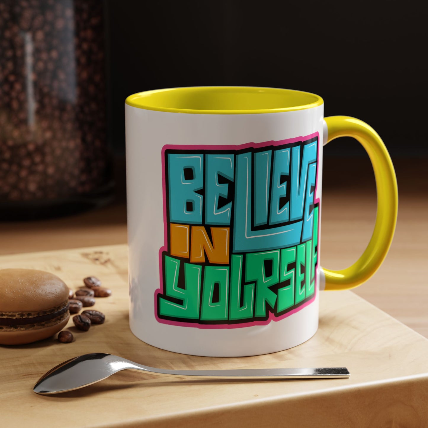 Motivation Mug - Believe In Yourself Graffiti