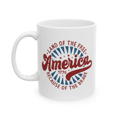 4th of July Mug - America 1776 Land of the Free
