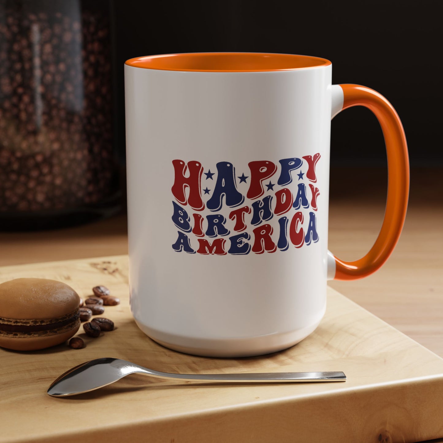 4th of July Mug - Happy Birthday America Retro