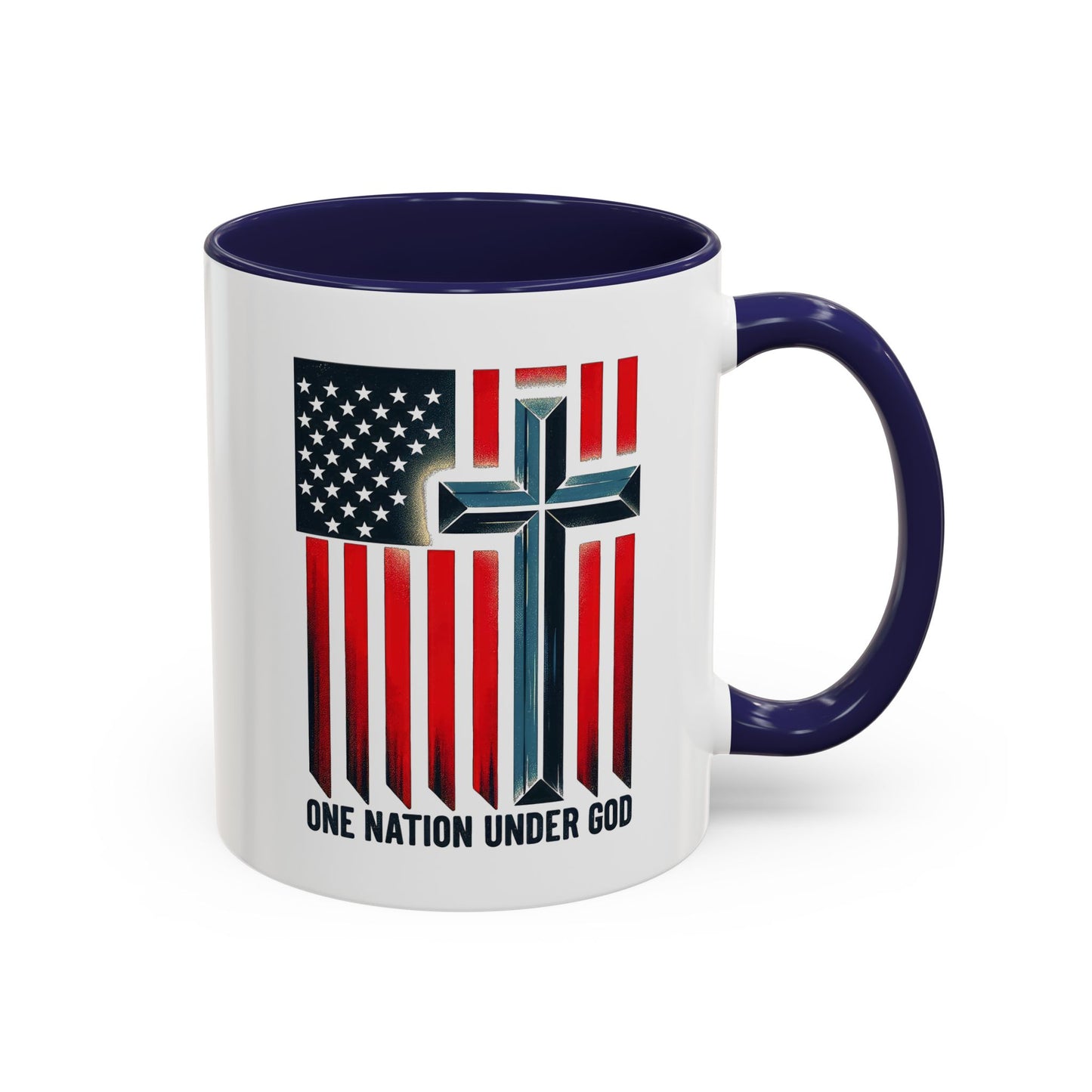 Religious Mug - One Nation Flag Cross