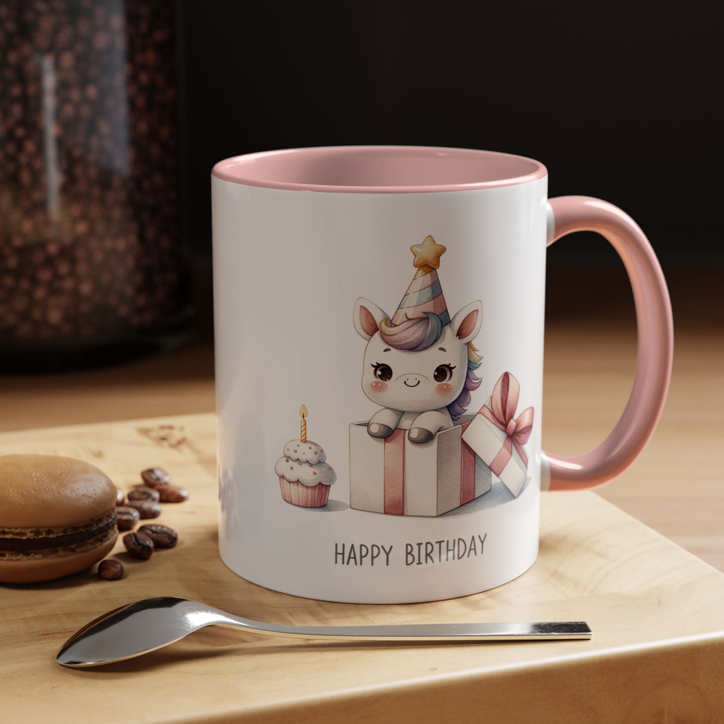 Birthday Mug - Unicorn With Present