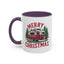 Christmas Mug - Merry Christmas Red & White Camper