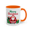 Christmas Mug - Merry Christmas Green & Red Text Santa Presents