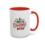 Christmas Mug - Merry Christmas Green & Red Text Tree Snowflakes Presents