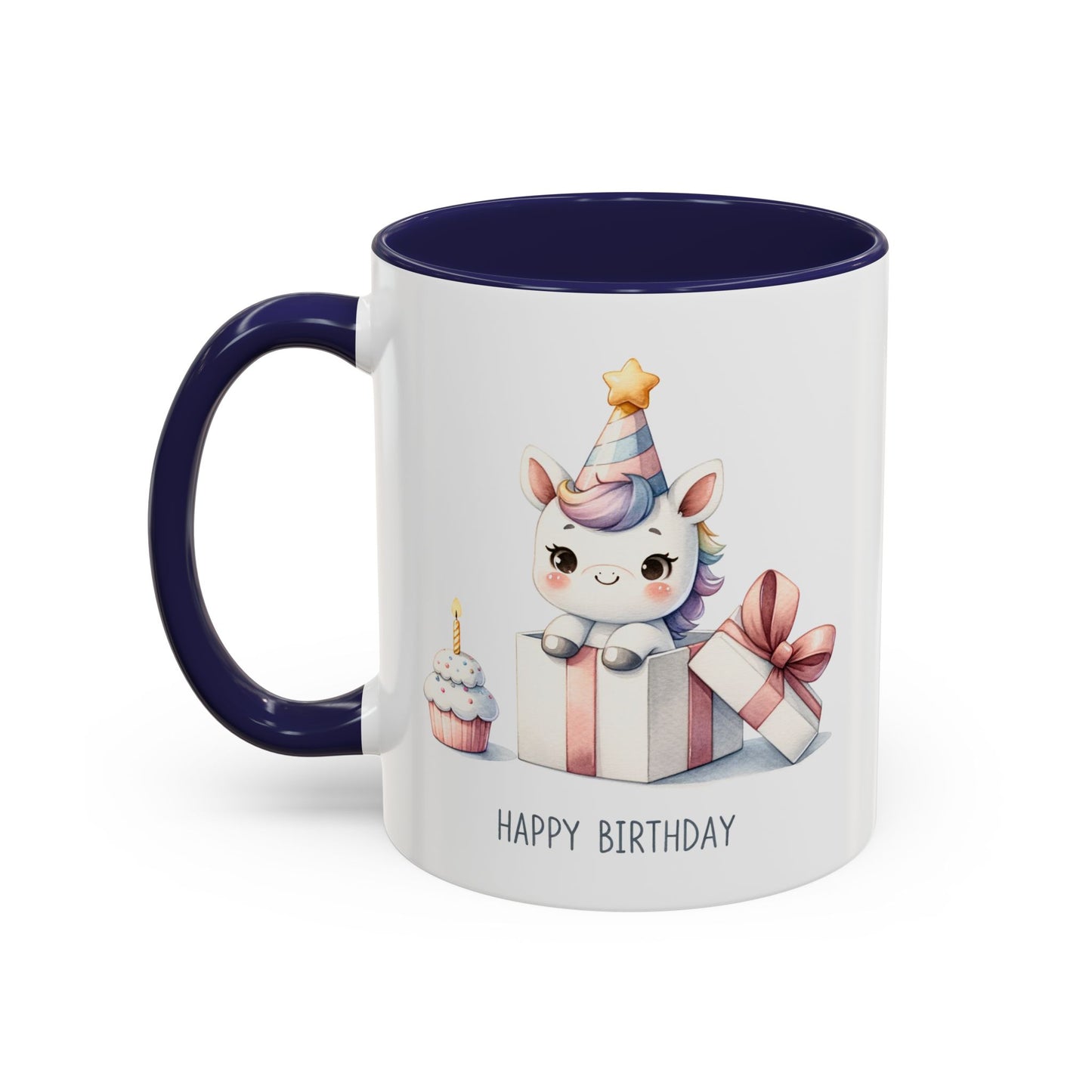 Birthday Mug - Unicorn With Present