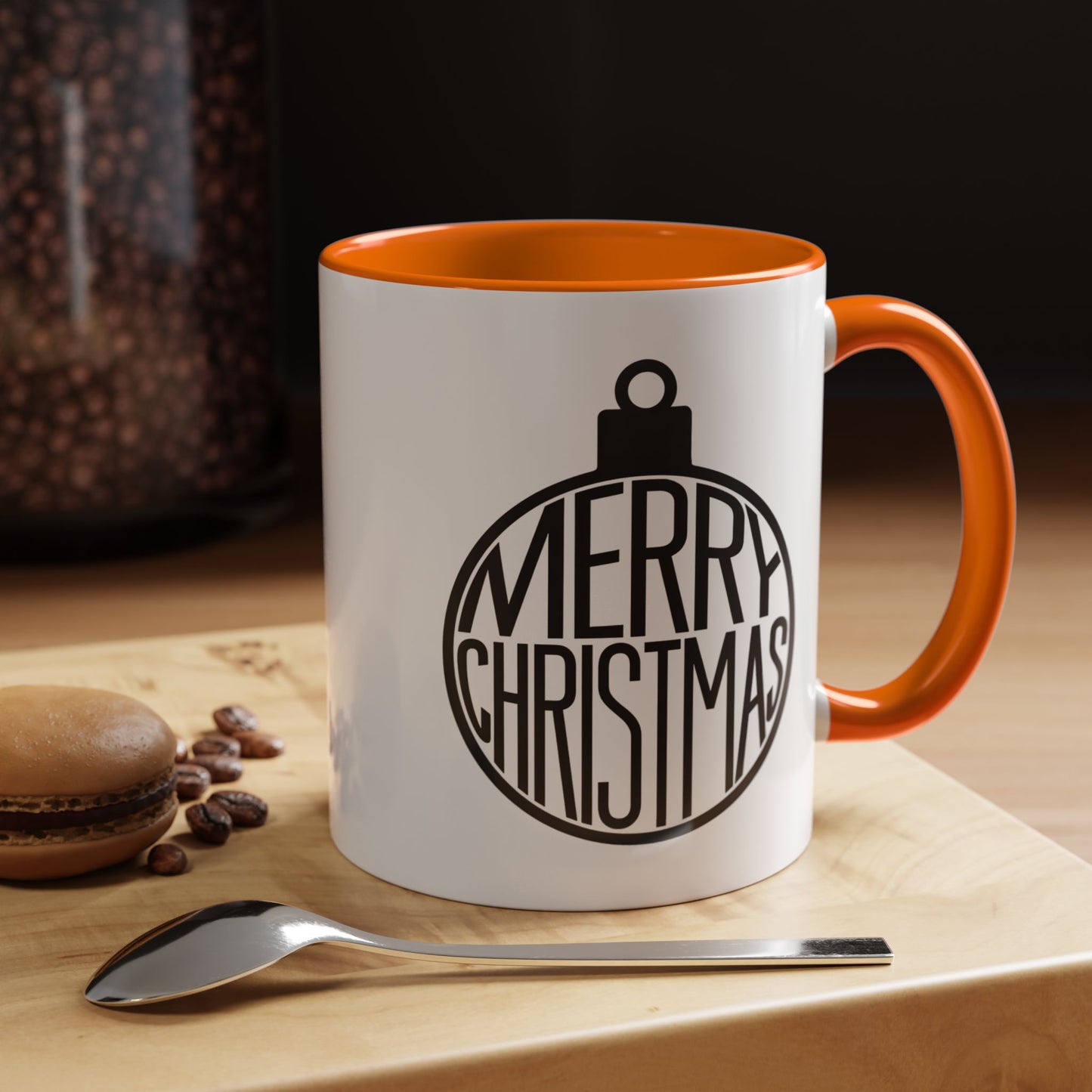 Christmas Mug - Merry Christmas Black Text Ornament