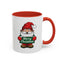 Christmas Mug - Merry Christmas White & Green Text Gnome Snow