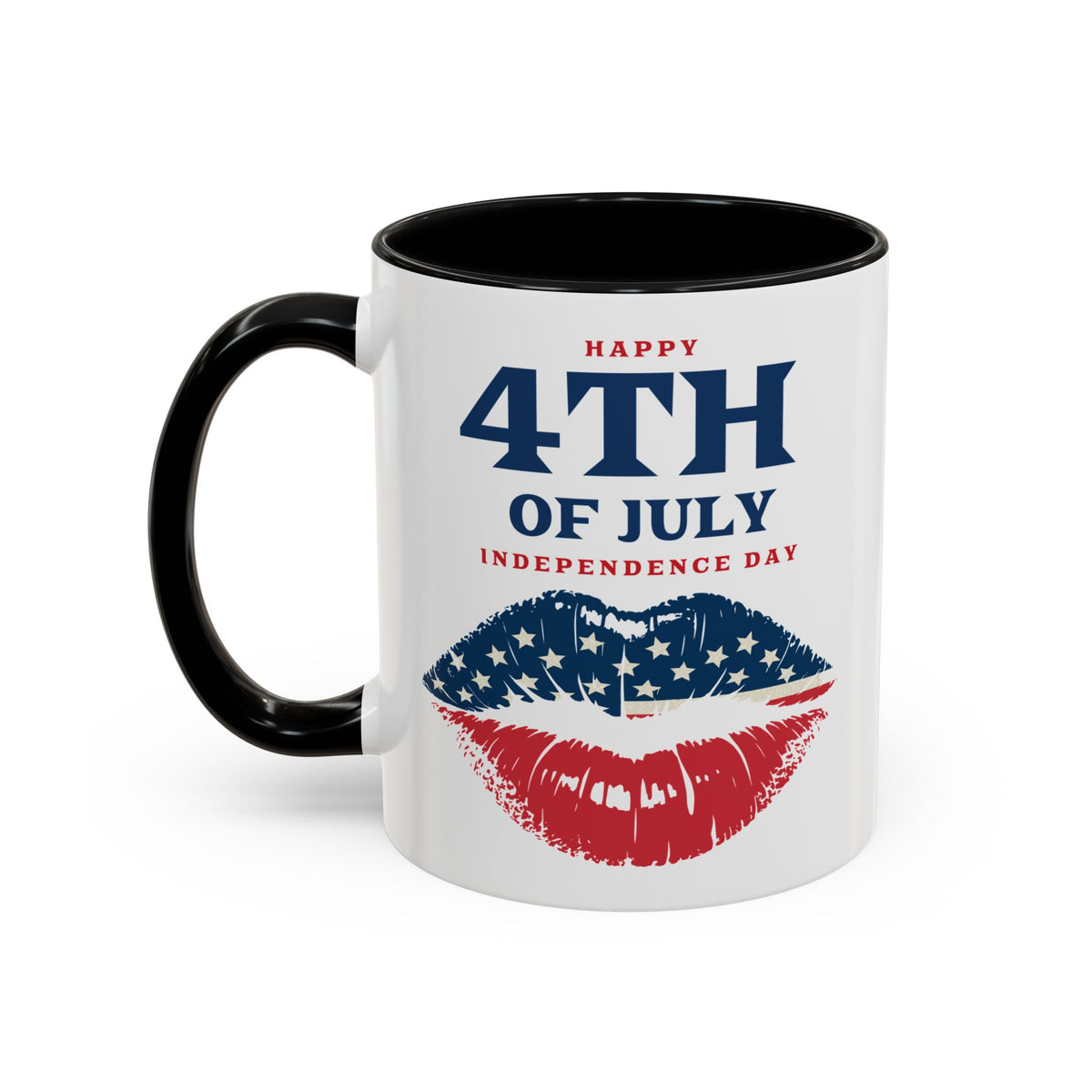 4th of July Mug - Happy 4th of July Flag Lips