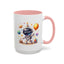 Birthday Mug - Happy Birthday Astronaut, Cake & Balloon